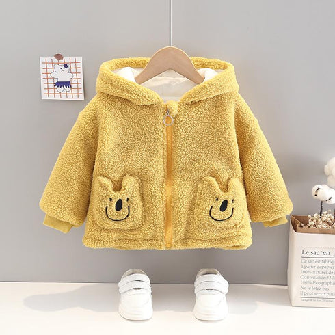 Winter children's padded hooded coat